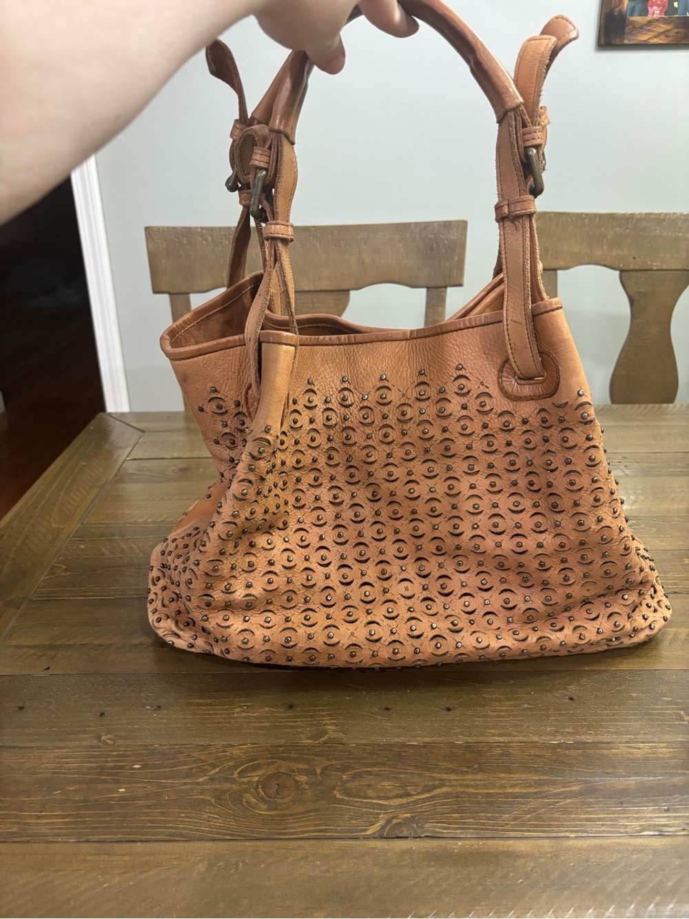 Platania Italian Leather Shoulder Bag